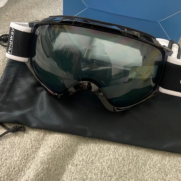 MEN’S BLACK SNOW MOBILE SKI SNOWBOARDING SNOW ACTIVITIES GOOGLES *NEW*